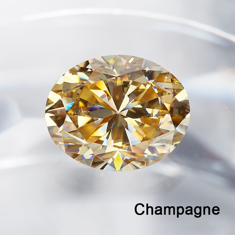 Hot Sale 0.1-10ct Oval Cut Multicolor Loose Moissanite GRA VVS1 Factory Directly