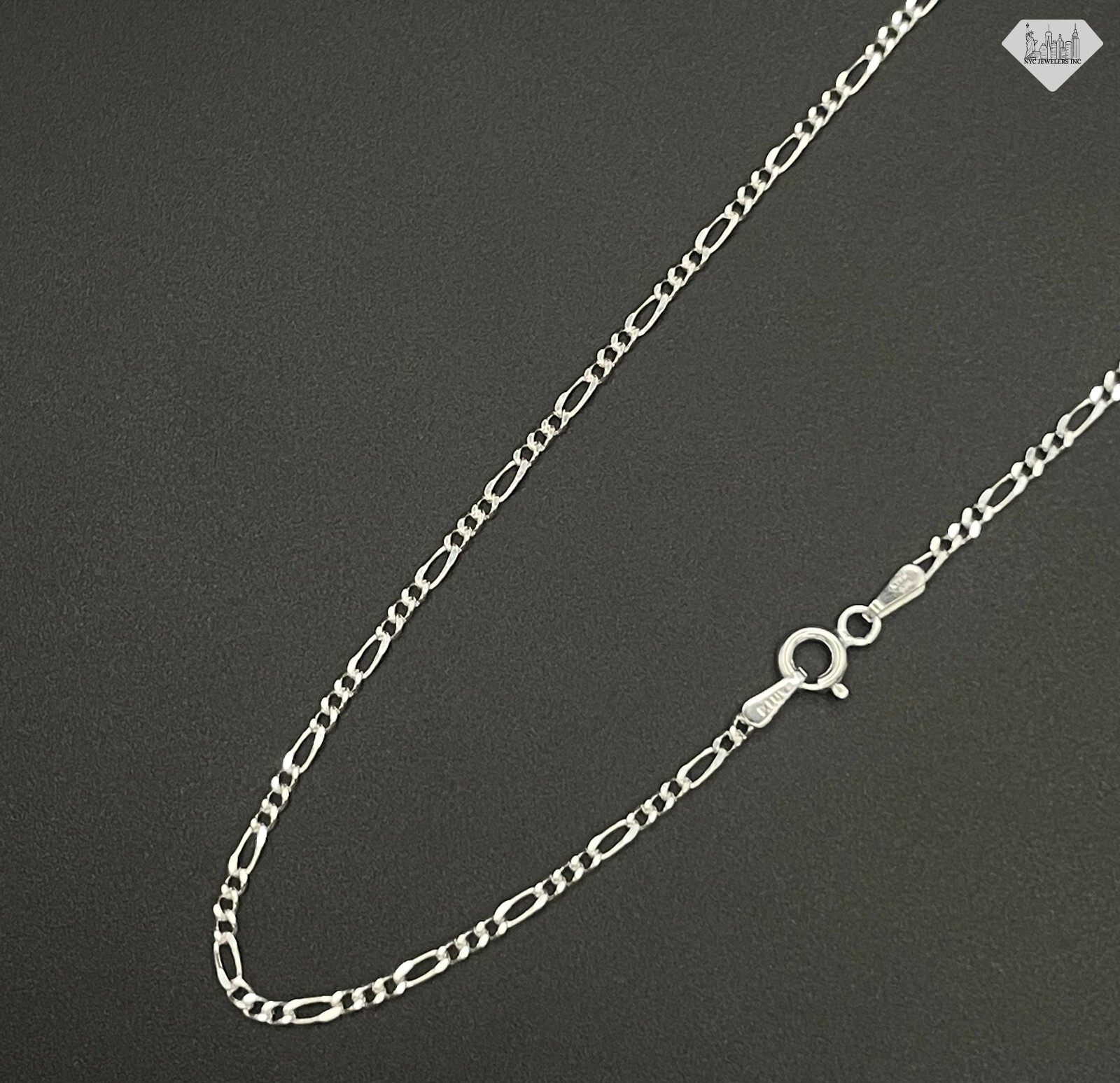 Italian Solid Sterling Silver Figaro Link Chain Necklace 925 Silver Chain UNISEX
