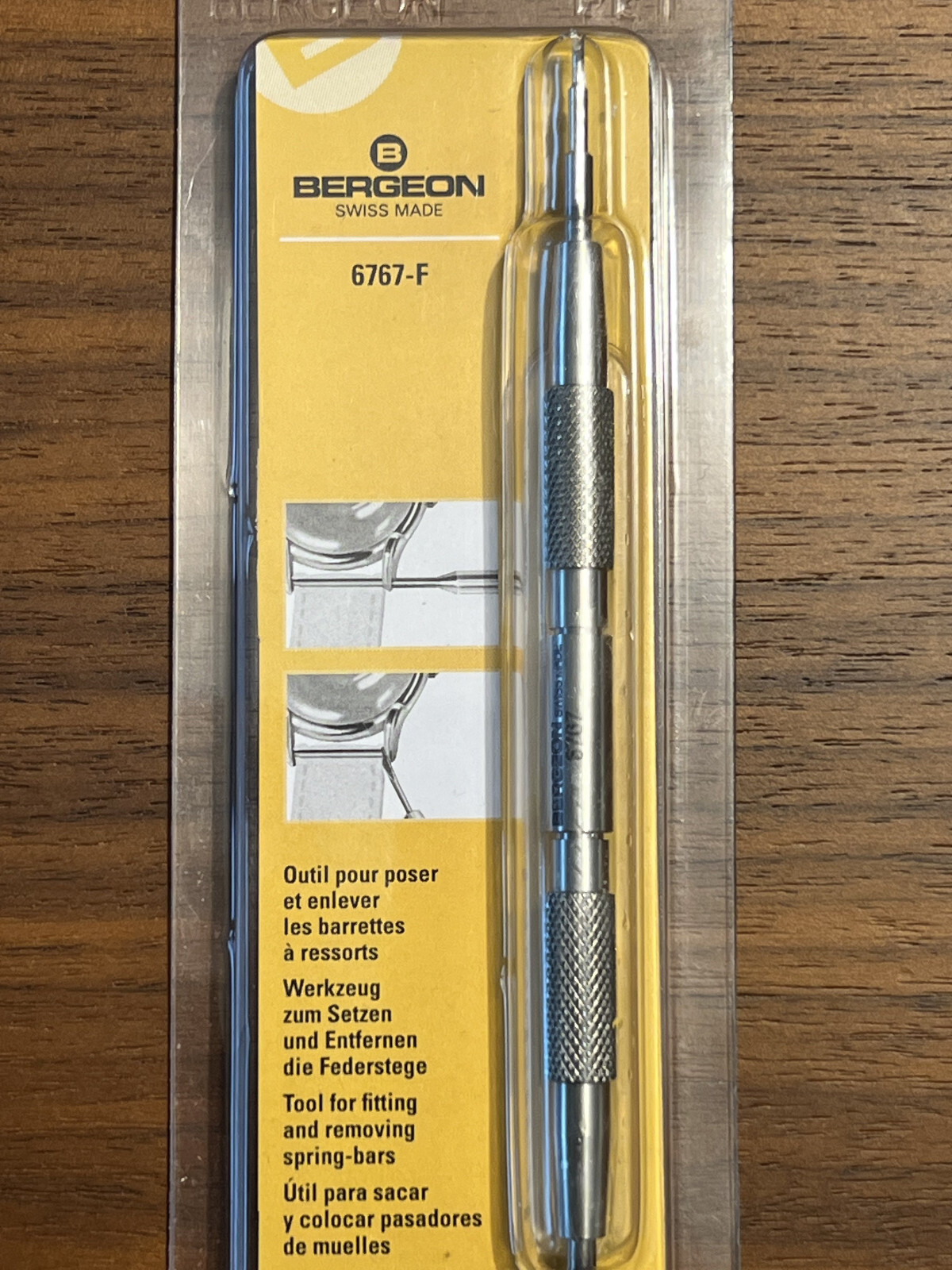 Bergeon 6767-F Spring Bar Tool for Watch Bands or Bracelets Swiss Made