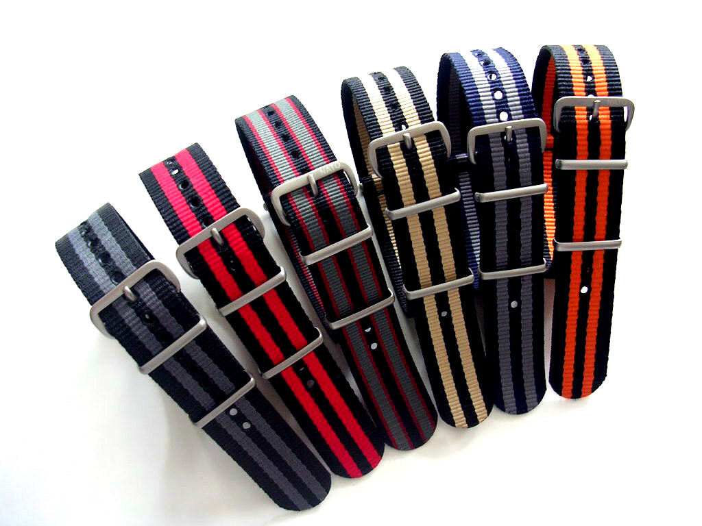 24mm Green NATO G10 Nylon Premium RAF army watch band strap MoD Bonded IW SUISSE