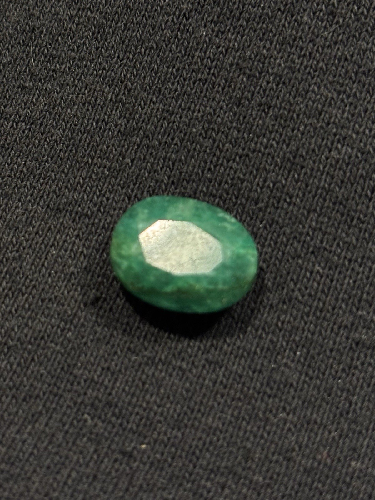 7.3ct Green Emerald / Beryl Oval Faceted Heavily Included