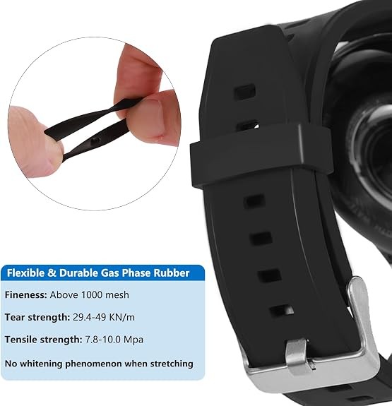 6Pcs Watch Band Keepers, Silicone Strap Holder Loops Retainer 16mm/18mm/20mm/22m