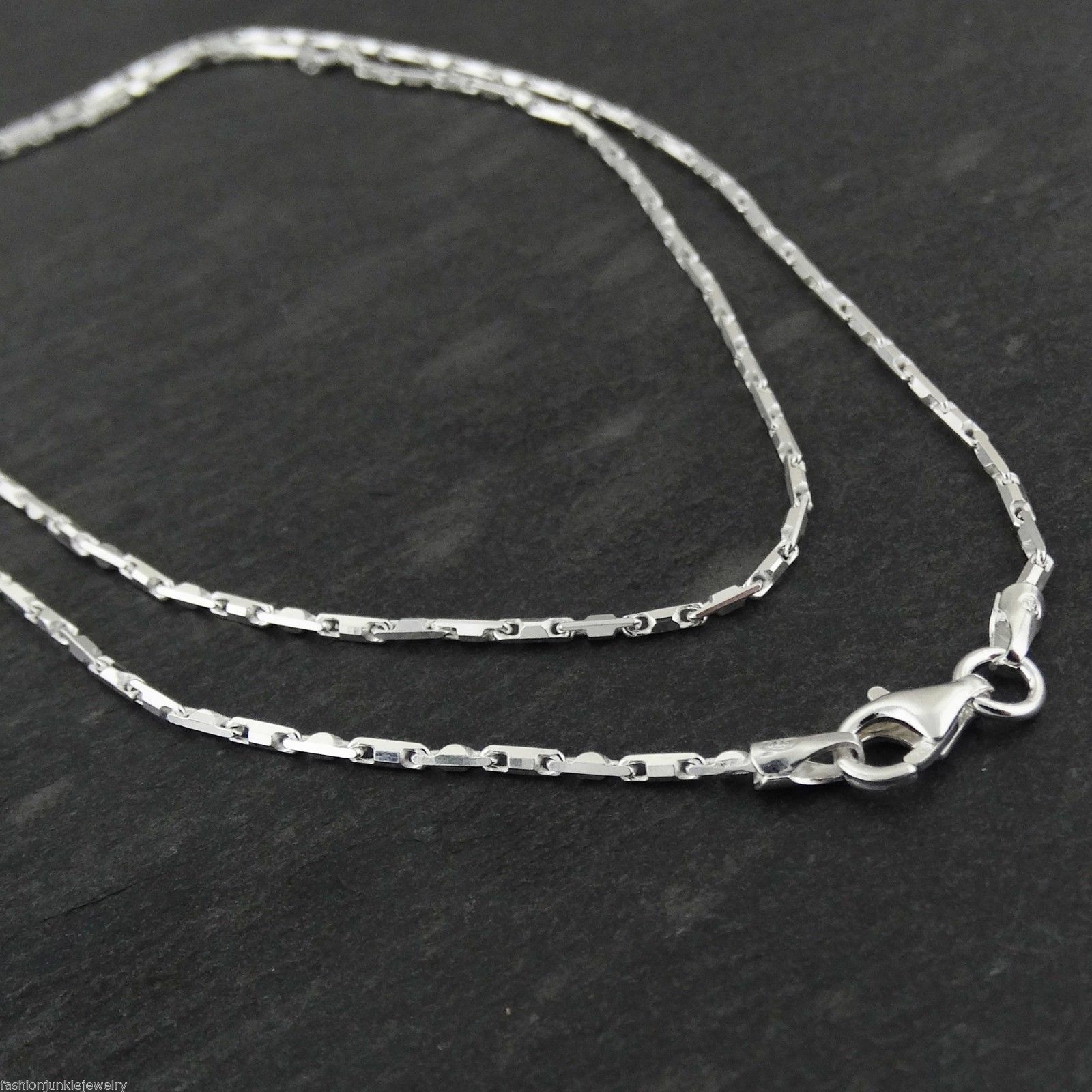1.34mm Heshe Chain Necklace – 925 Sterling Silver- 040 gauge 18″ 20″ 22″ 24″ 30″