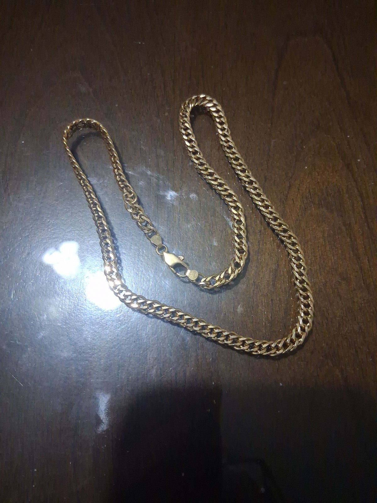 14k Italy Yellow Gold Double Cuban Curb Link Chain Necklace 18in 25.9Grams