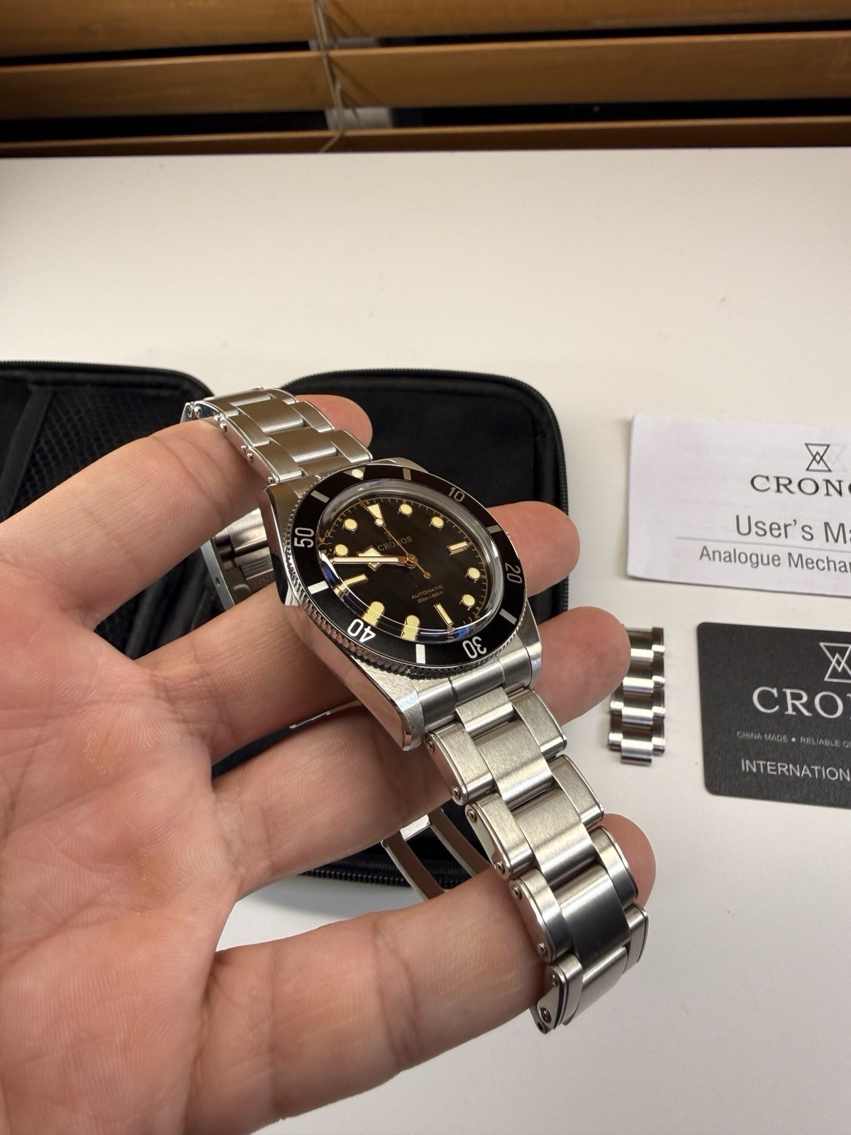 Cronos 37mm PT5000 Vintage Diver Watch L6033 – USA SELLER