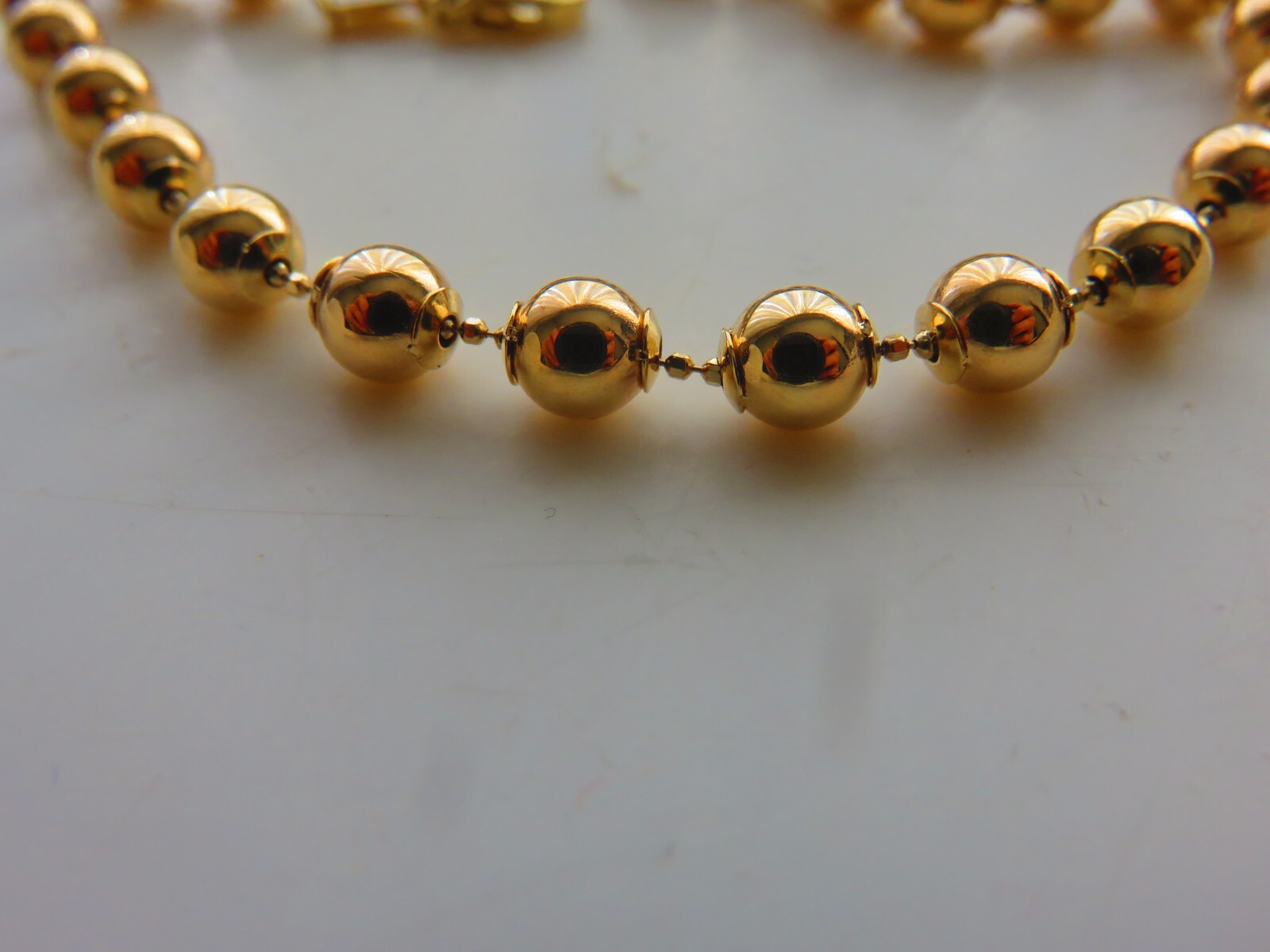 Gold Bracelet 9 Carat Yellow Ladies With Delicate Balls