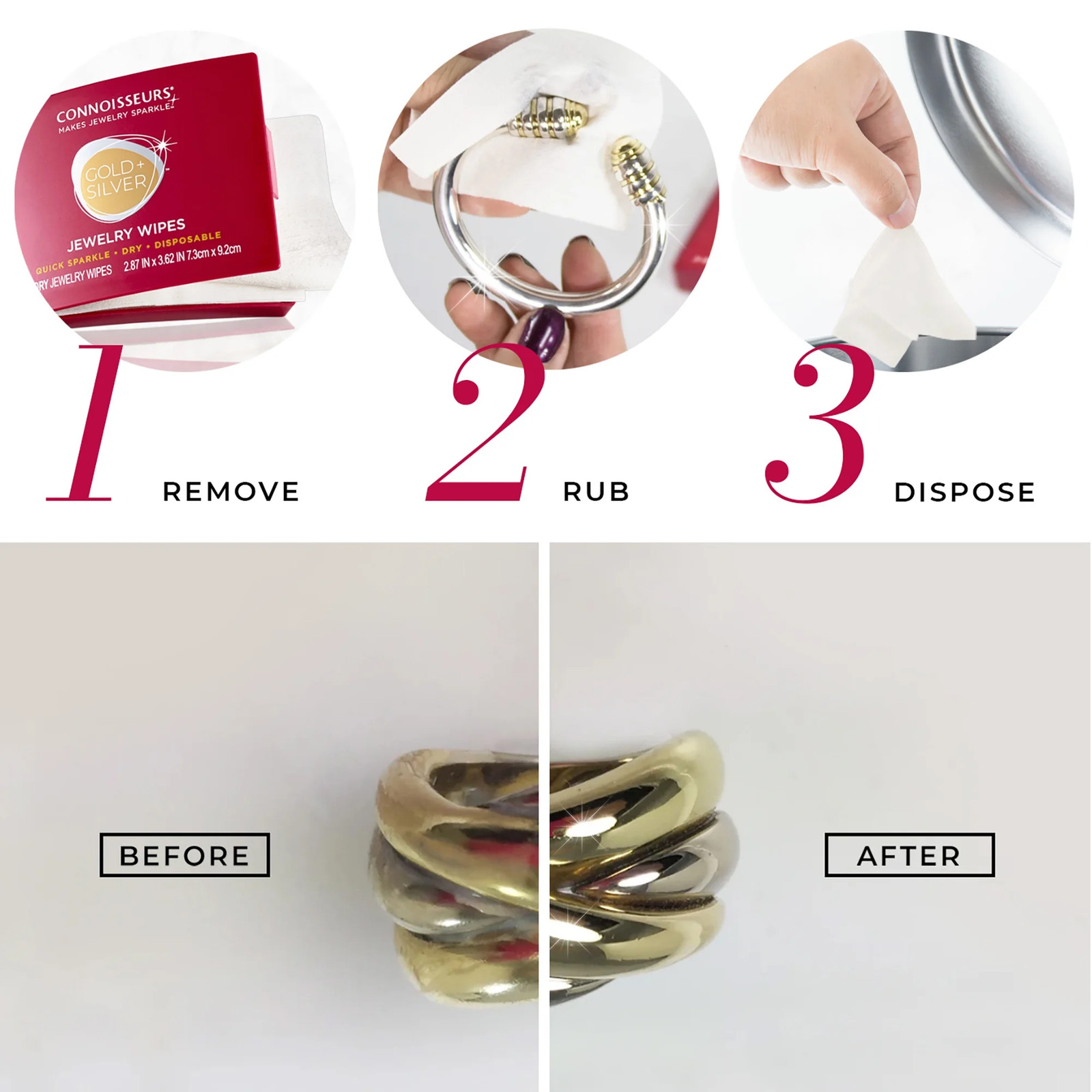 Disposable Wipes Clean and Polish Gold and Silver Jewelry