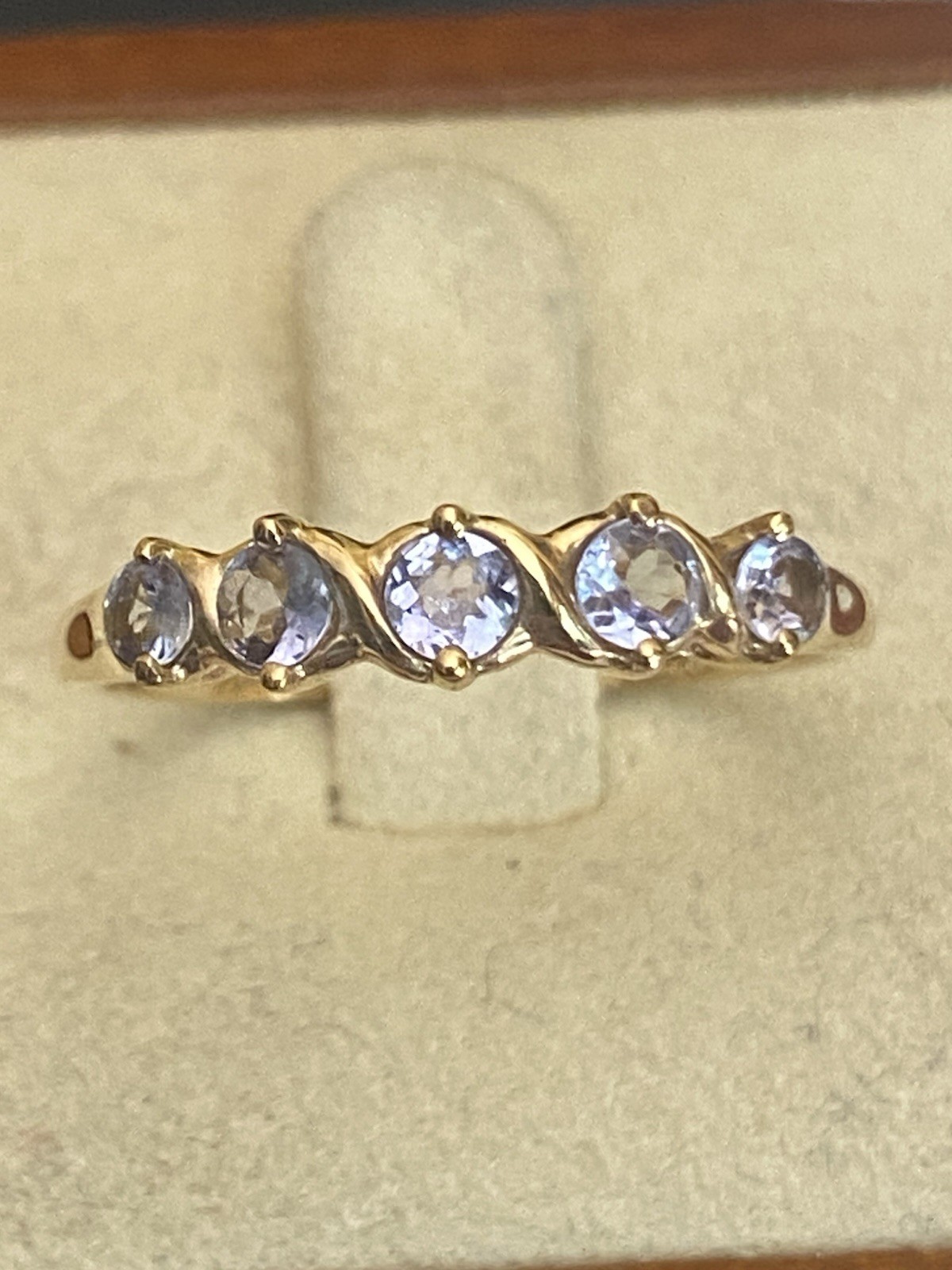 9 Carat Yellow Gold Tanzanite Set Ring Size P