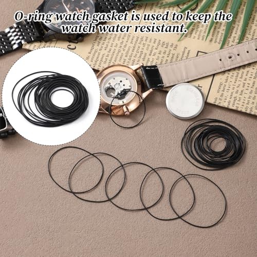 80Pcs O Ring Watch Gasket Set, 0.5/0.6/0.7/0.8 mm Waterproof Rubber Watch Seal
