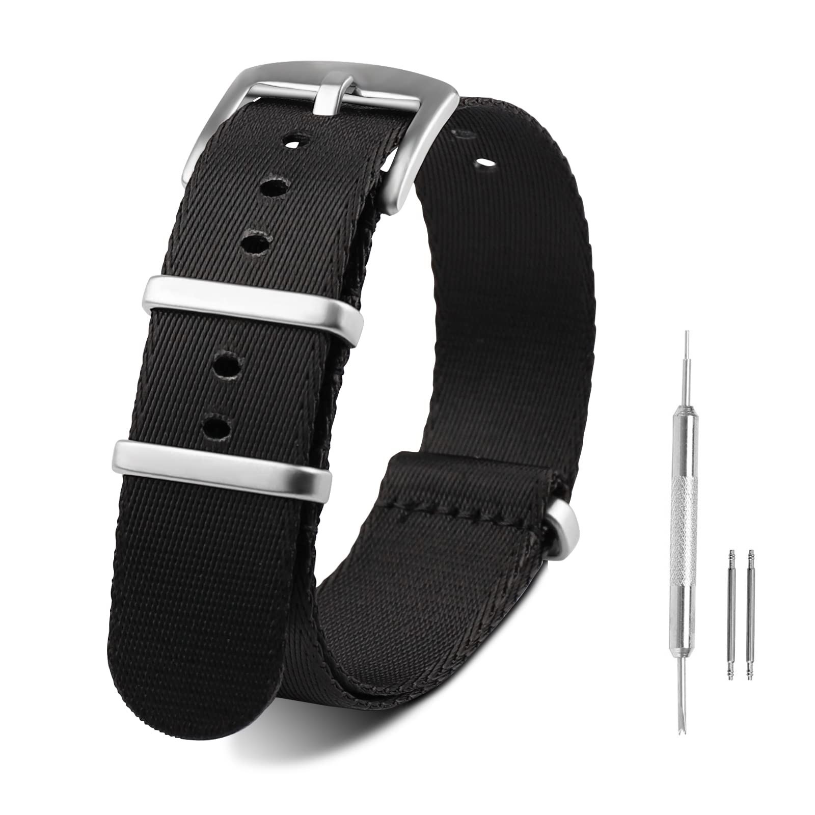 Watch Band for Lug Width 20mm/22mm Premium Ballistic Nylon, Comfortable and B…