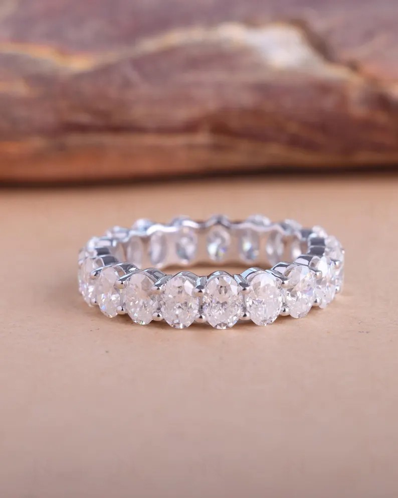 RARE 10.00 Ct Certified White Treated Diamond Solitaire Ring In 925 Silver