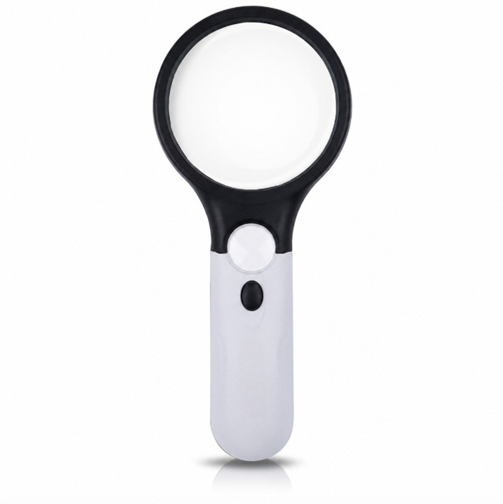 NEW 45X LED Jewelry Loupe Magnifier Handheld Reading Glass 3 Modes Portable