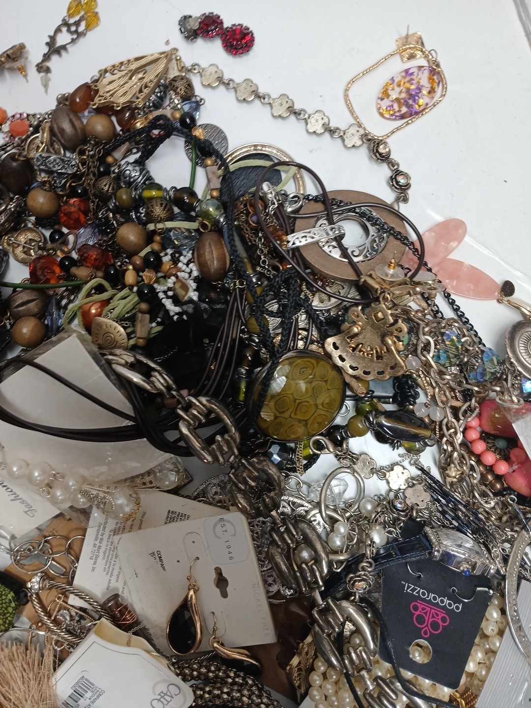 9.5Lbs Wearable Vintage Jewelry Huge lot Costume And More Unsearched Tangled