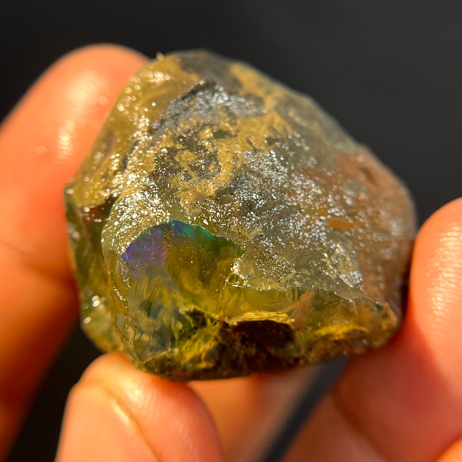 87 Cts Natural Ethiopian Opal Rough Gemstone Grade AAA+ Welo Multi Fire Opal Raw