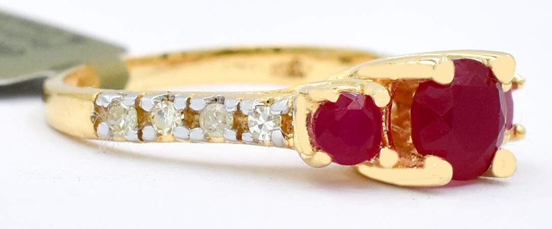 GENUINE 1.86 Cts RUBY & DIAMOND RING 10K SOLID GOLD – Free Appraisal Service
