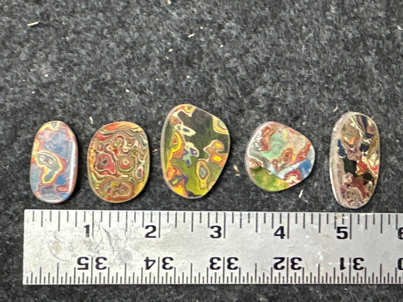 Fordite / Cadillac Ranch Cabochons Very Good Quality Colors Lot 5