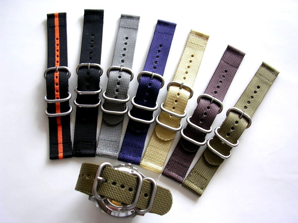 NATO G10 2pc UTC Ballistic nylon RAF strap Military watchband stitched IW SUISSE