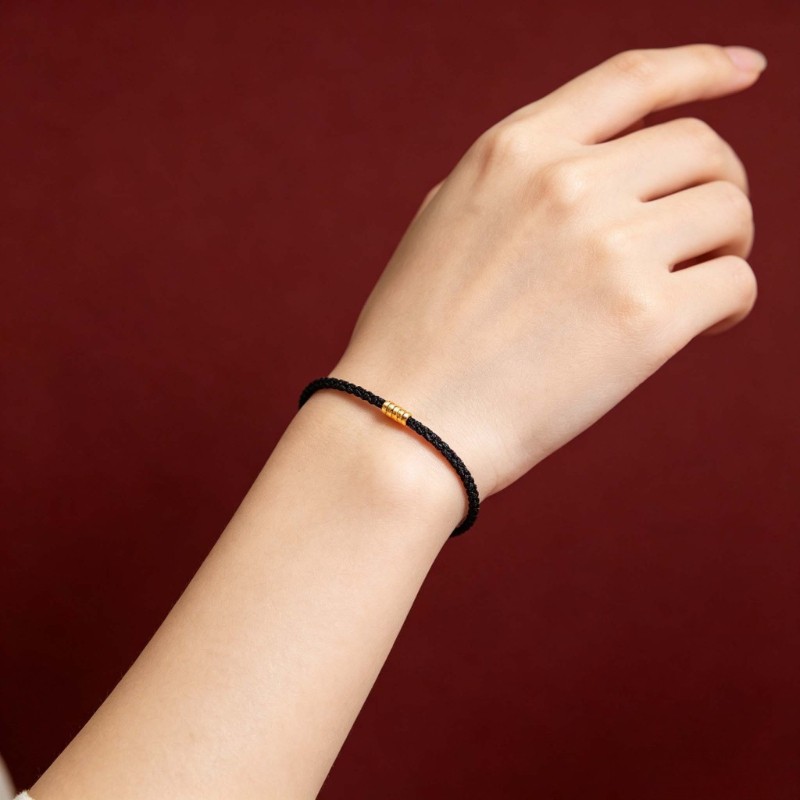 Black Woven Bracelet Couples Bangle Valentine’s Day Gift Brings Good Luck