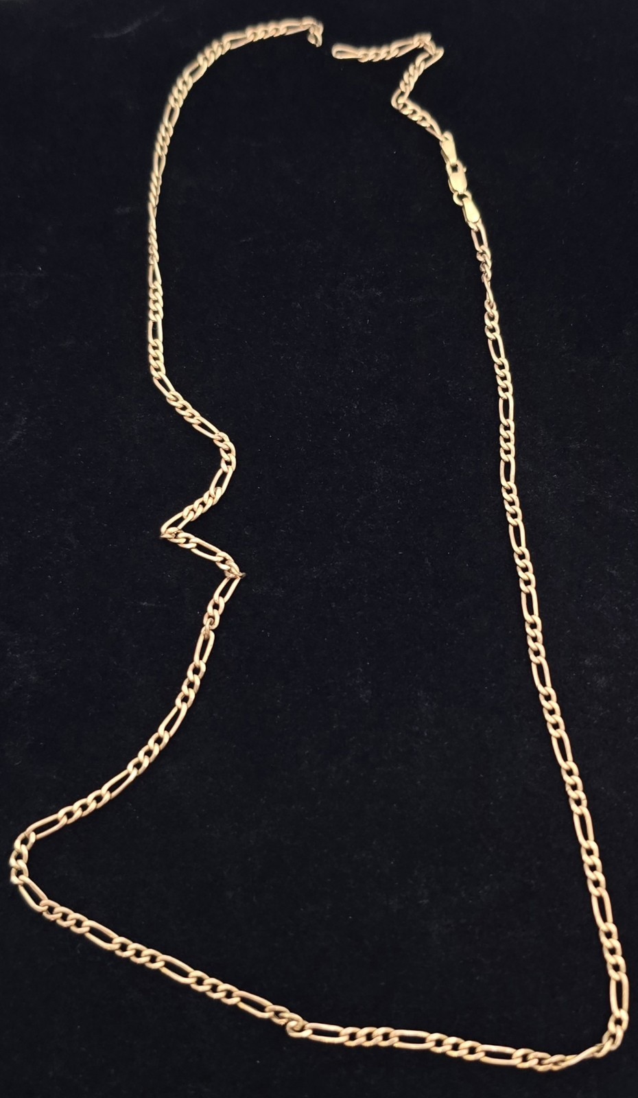 10K Rose Gold Scrap 3mm Figaro 22.5″ Necklace 4.35g