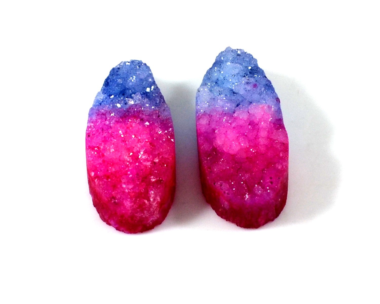 73 Ct. Dyed Multicolor Round (36x14mm) Solar Sugar Druzy Gemstone-A323