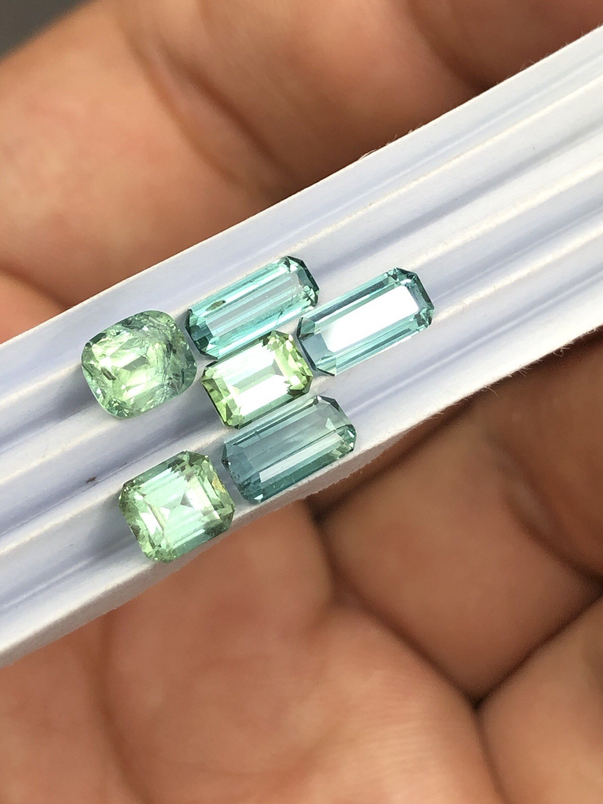 3.7 Ct Multi Color Faceted Tourmaline Lot From Afghanistan