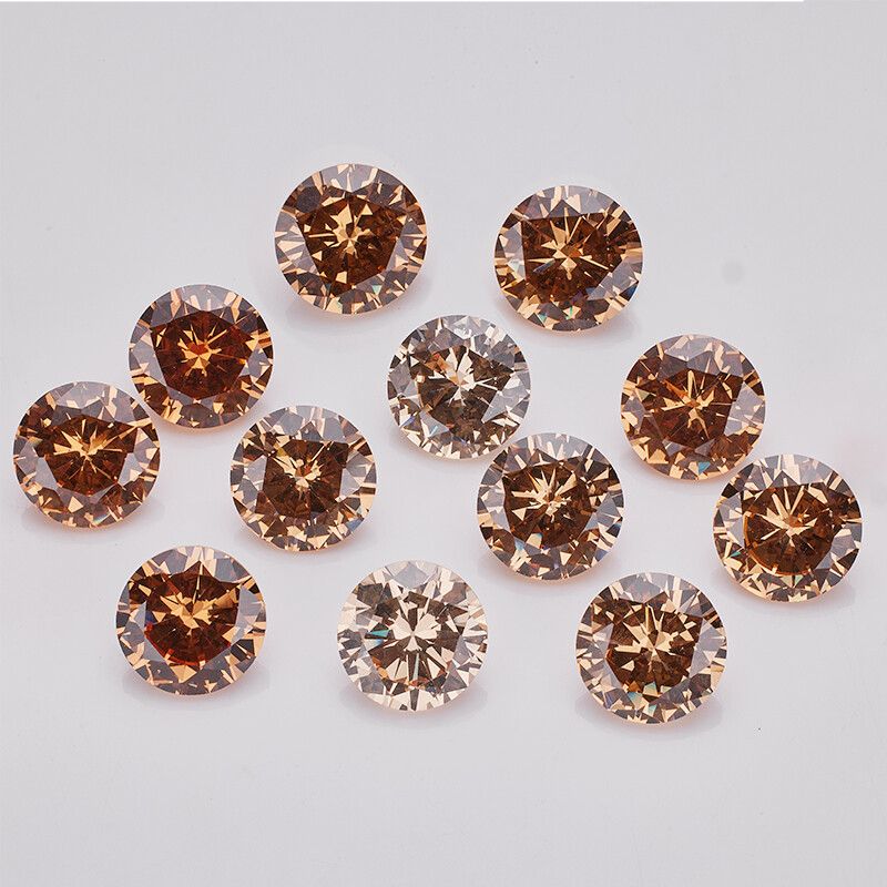 Full Size Round Multicolor Loose Cubic Zirconia AAAAA Stone Gemstone for Jewelry
