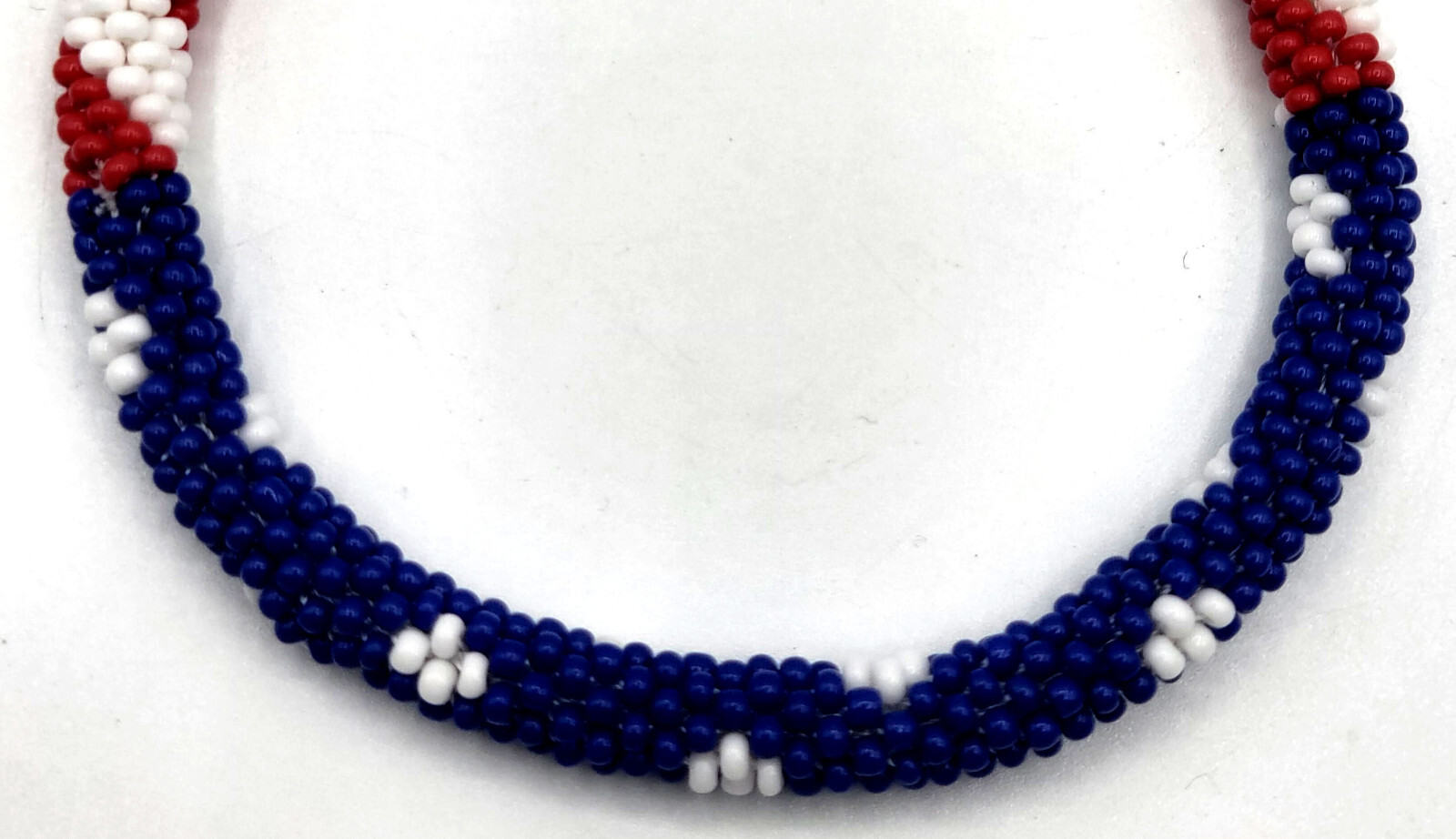 American Flag Style Stacked Bracelets Nepal Glass Bead Bracelet Seed Bead