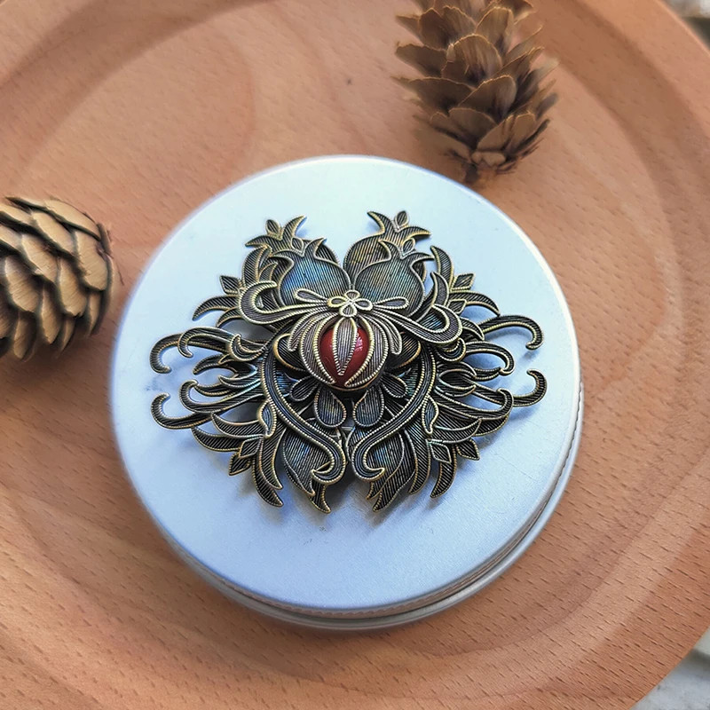 Chinese Retro Cloisonne Handmade Brooch Cheongsam Hanfu Decoration Jewelry