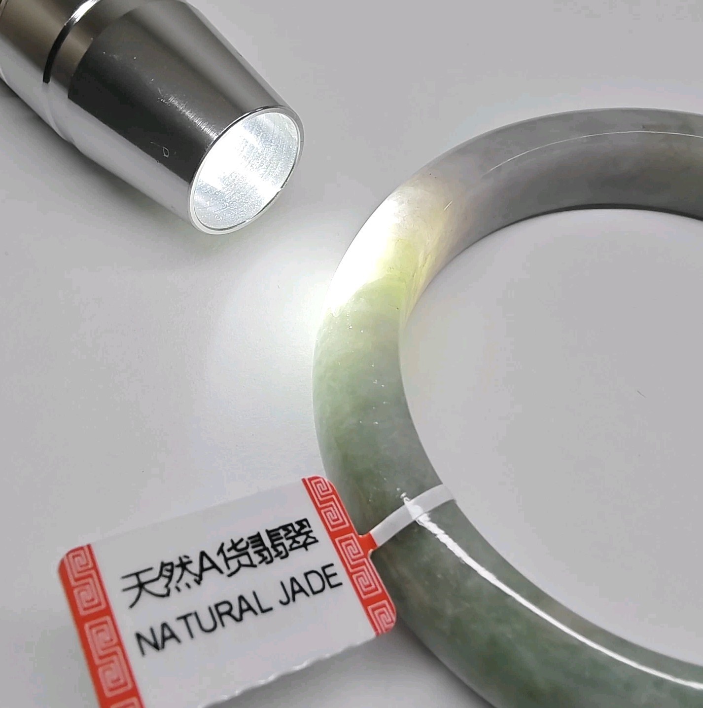Certificated Green Jade Bangle/Bracelet 57mm Natural Jadeite 天然绿色玉手环镯子 翡翠A货
