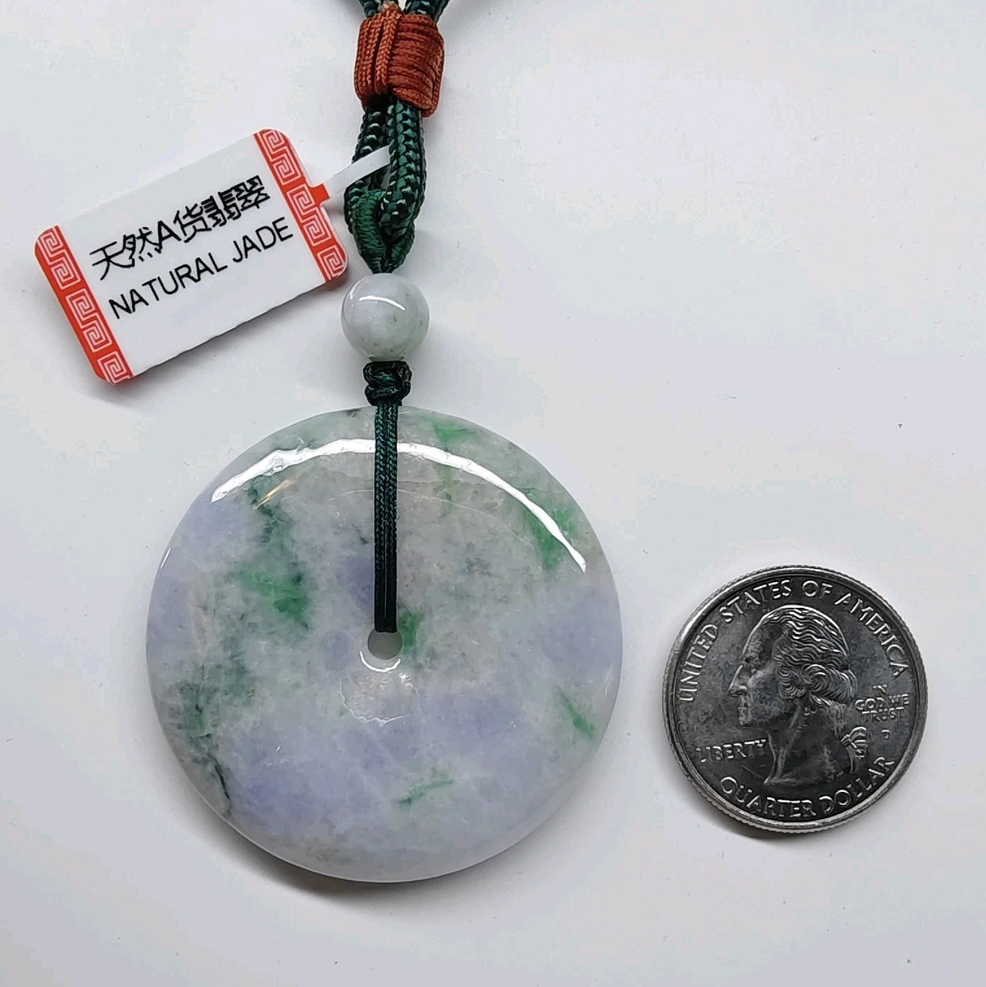 Certificated Jade Donut Pendant Green Round Circle Natural Jadeite hole玉环平安扣翡翠A货