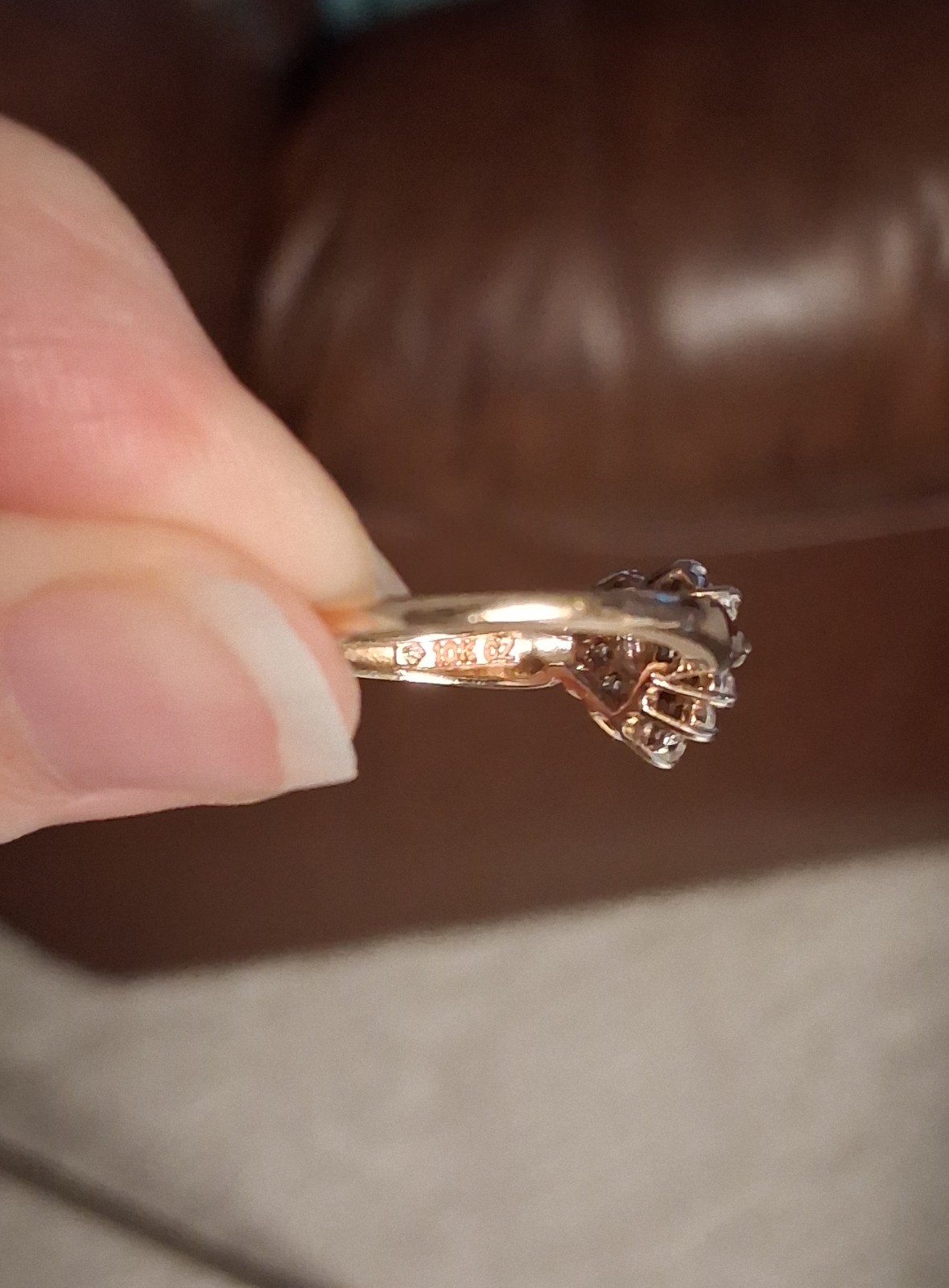 10k Yellow Gold Heart Cubic Zirconia Ring