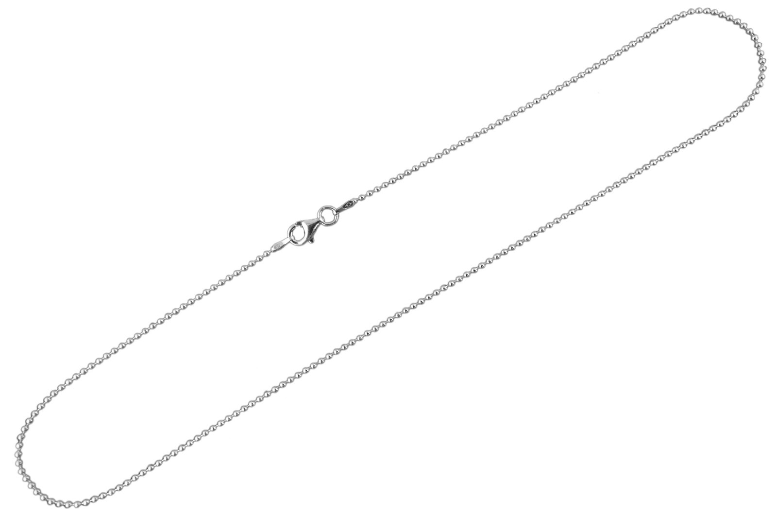 1.5mm Ball Bead Chain Necklace – 925 Sterling Silver – 16″ 18″ 20″ 22″ 24″ 30″