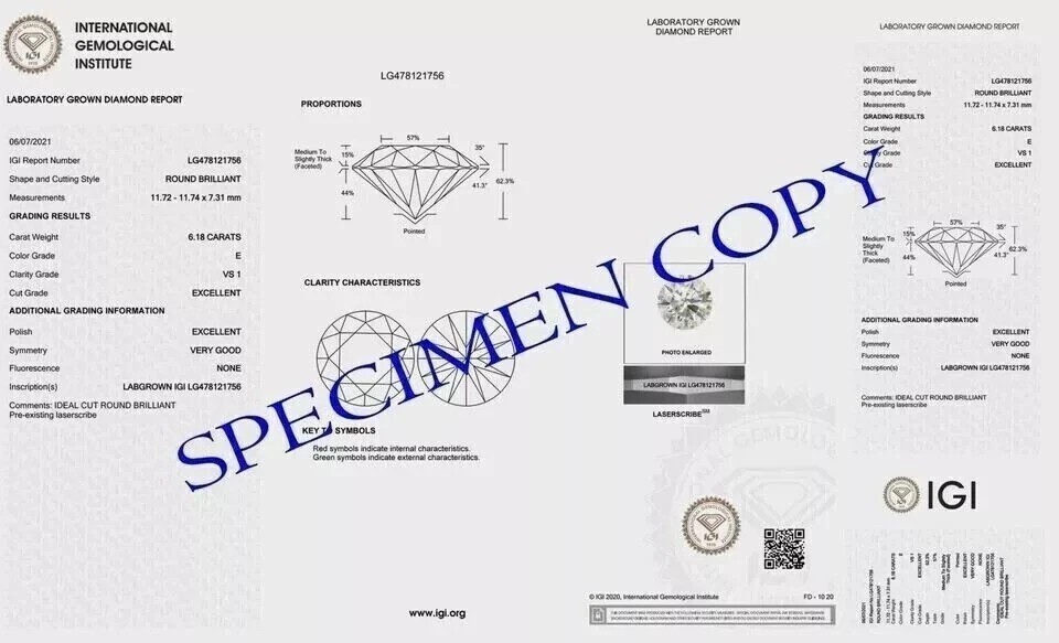 Round Cut Halo Engagement Ring IGI 8CT Lab-Grown Diamond 14k White Gold Wedding