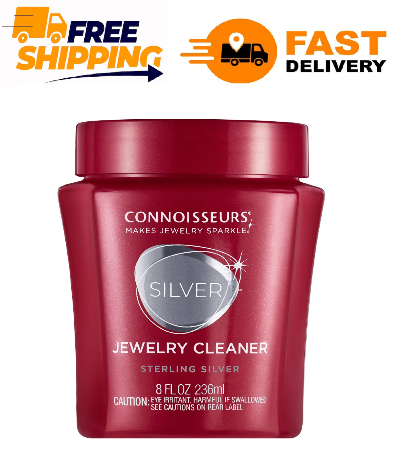 Connoisseurs Silver Jewelry Cleaner, Liquid Dip Jewelry Cleaner in Red Jar