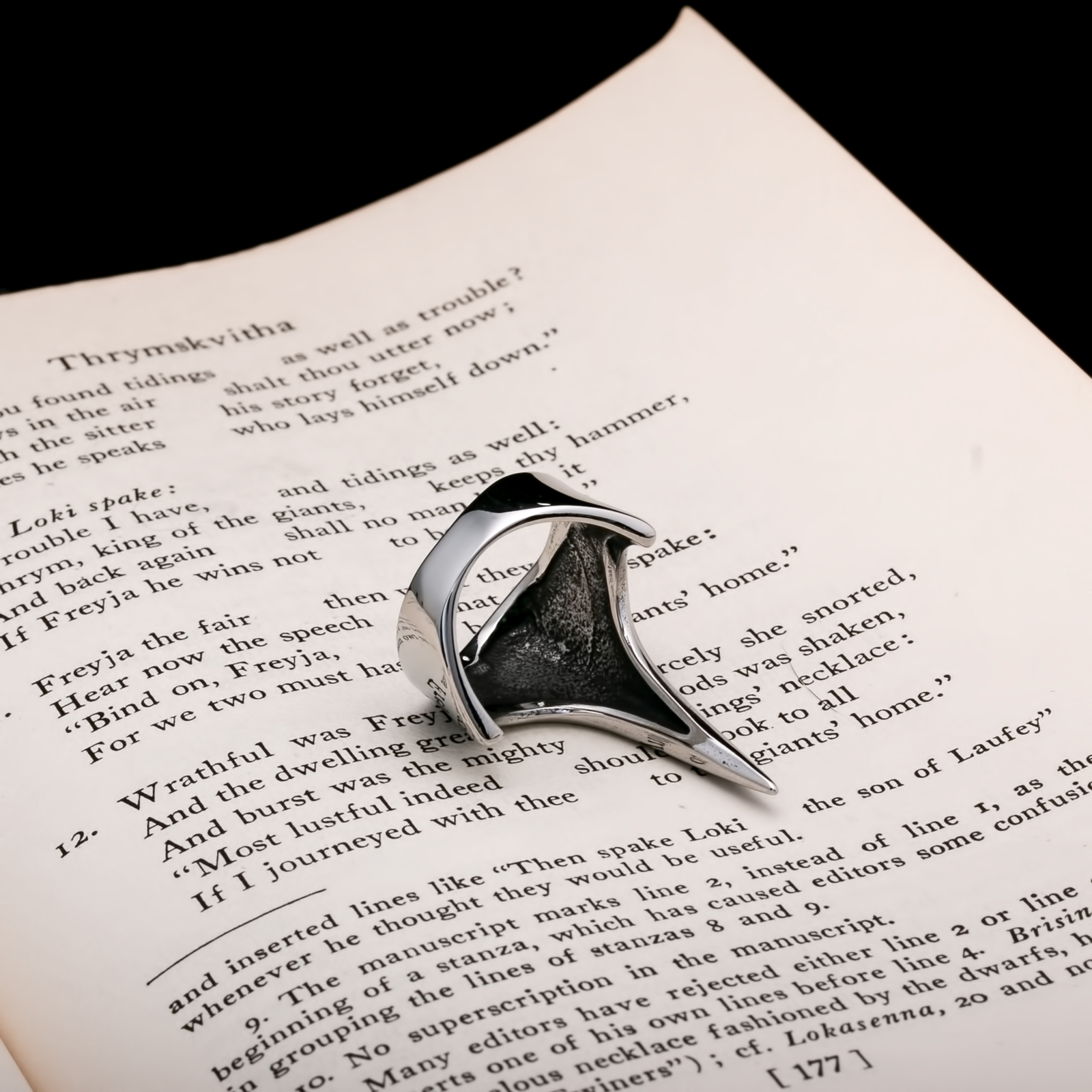 Viking Claw Beak Fang Ring 316L Stainless Steel