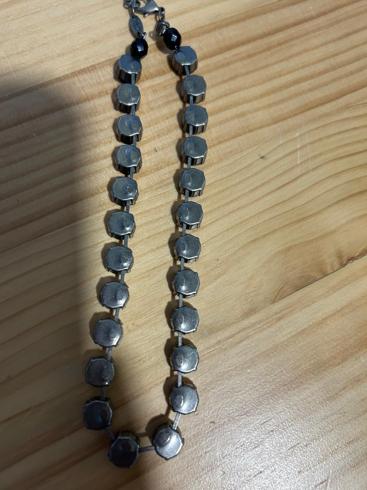 Authentic Sabika Manhattan Choker Necklace Black Crystals Medium Size Heart