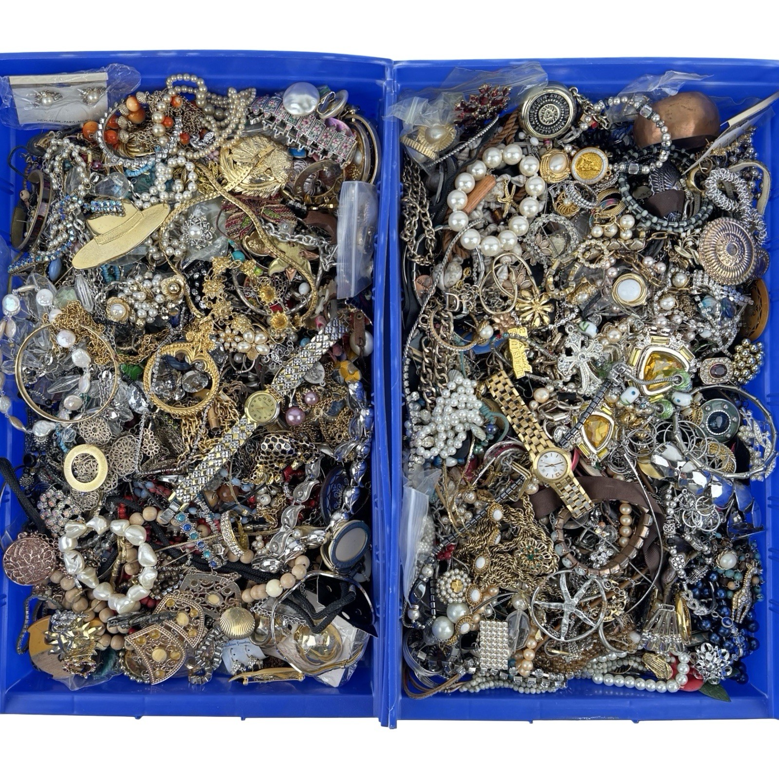 10 Pound Unsorted Tangled Jewelry Vintage Modern Wear Junk Treasure Hunt