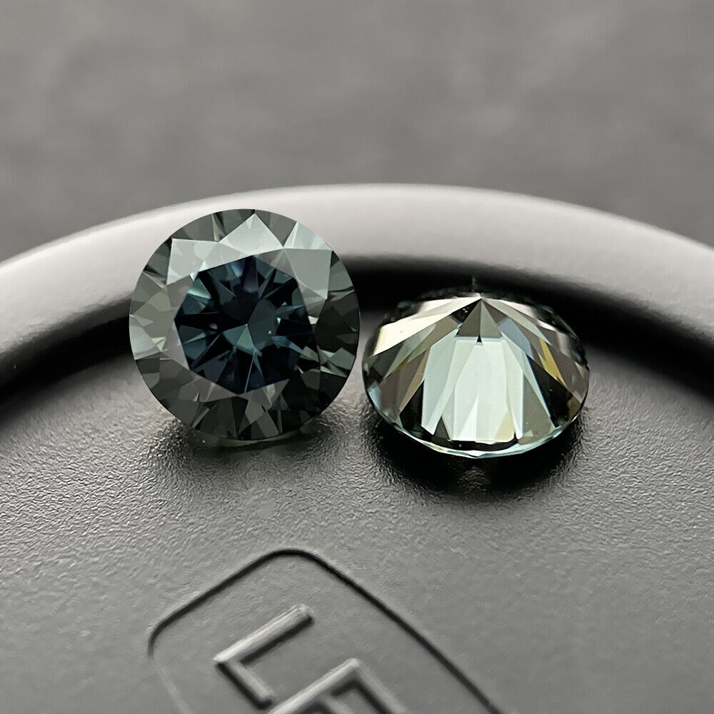 Colored Moissanite Real Gem Stone W. GRA Certificate VVS1 D Round Loose