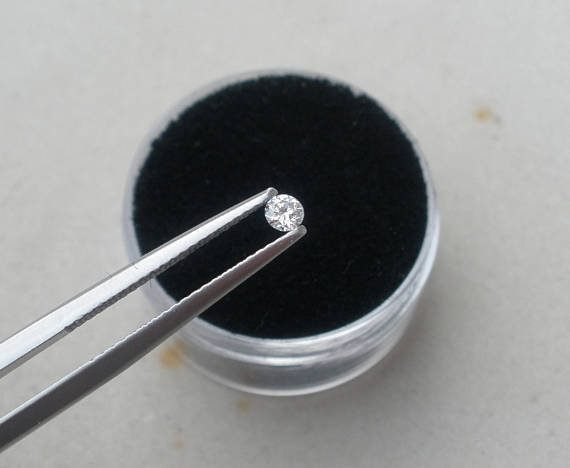 3.5mm White Natural Diamond Loose Faceted Round VS2 Clarity