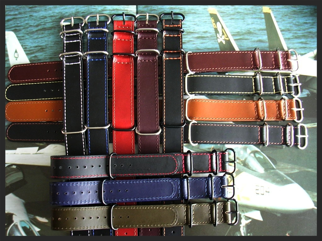 NATO ® UTC Shell Oily leather Pilot watch band RAF strap G10 Military IW SUISSE