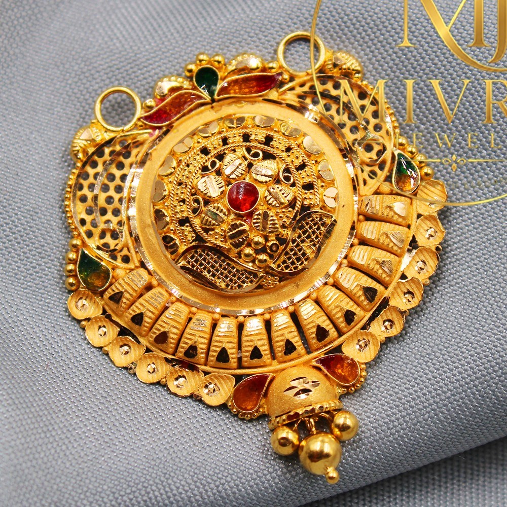 BIS 916 Hallmark 22K Gold Pendant 4.11g 3.9cm Handcrafted Fine Jewelry Gift