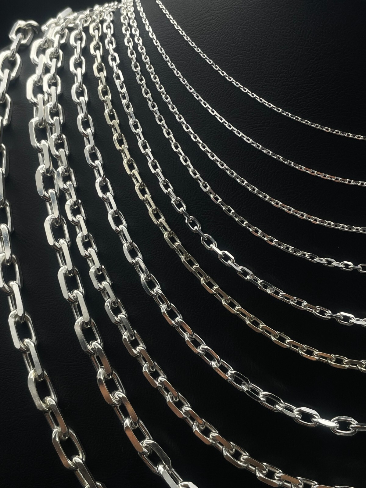 Men Cable Link Anchor 925 Sterling Silver Chain Necklace Gift for Birthday Chain