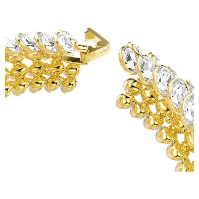 Swarovski Idyllia Bracelet Oval-cut, white, with a gold-plated finish