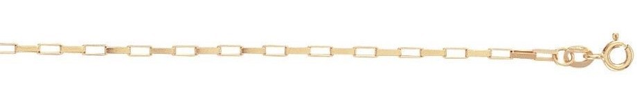 9ct Gold Long Box Chain Length 18″ 2mm x 1mm Wide 5gms NEW