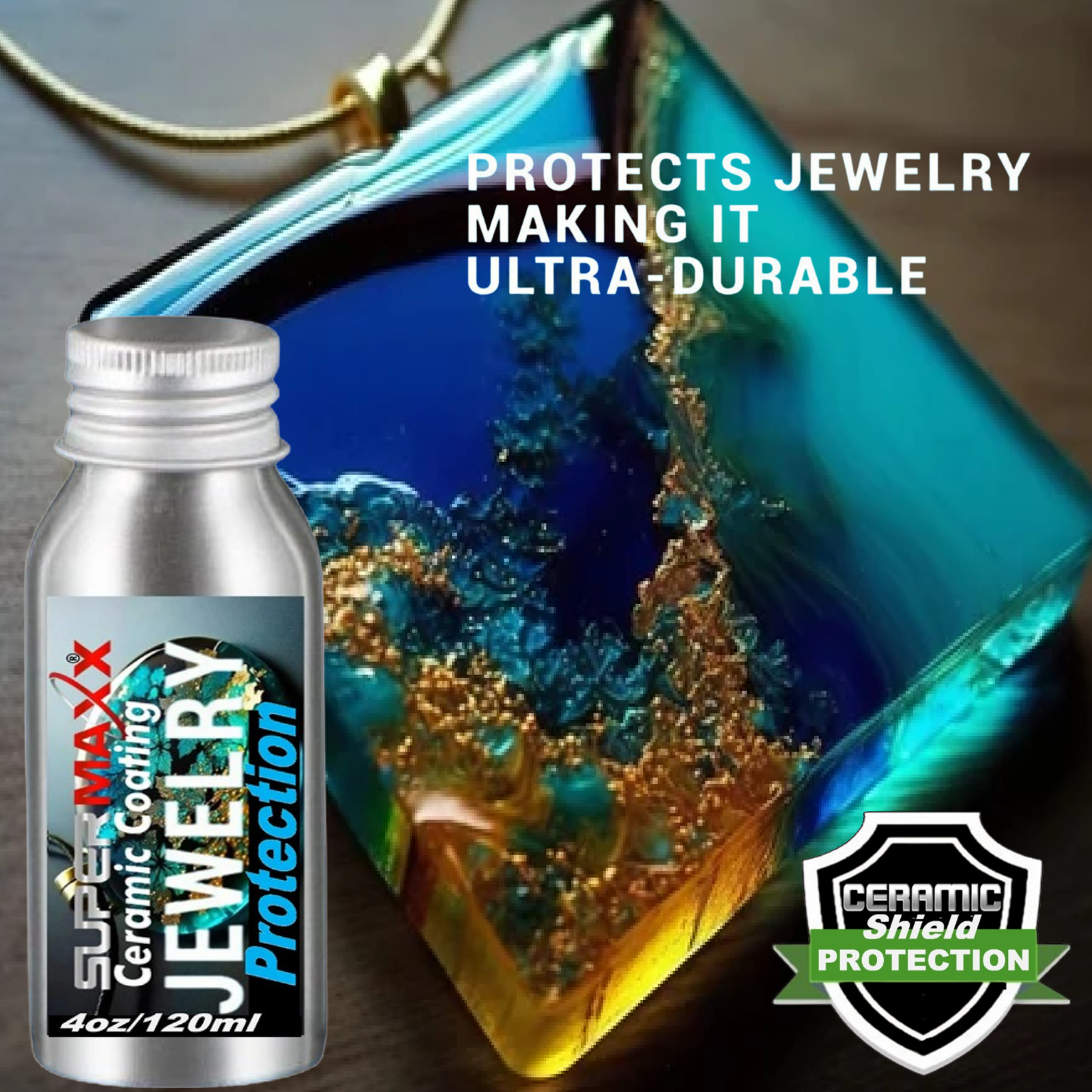 JEWELRY POLISH FOR GOLD, SILVER, COPPER, PLATINUM, EPOXY RESIN – 4 OUNCE