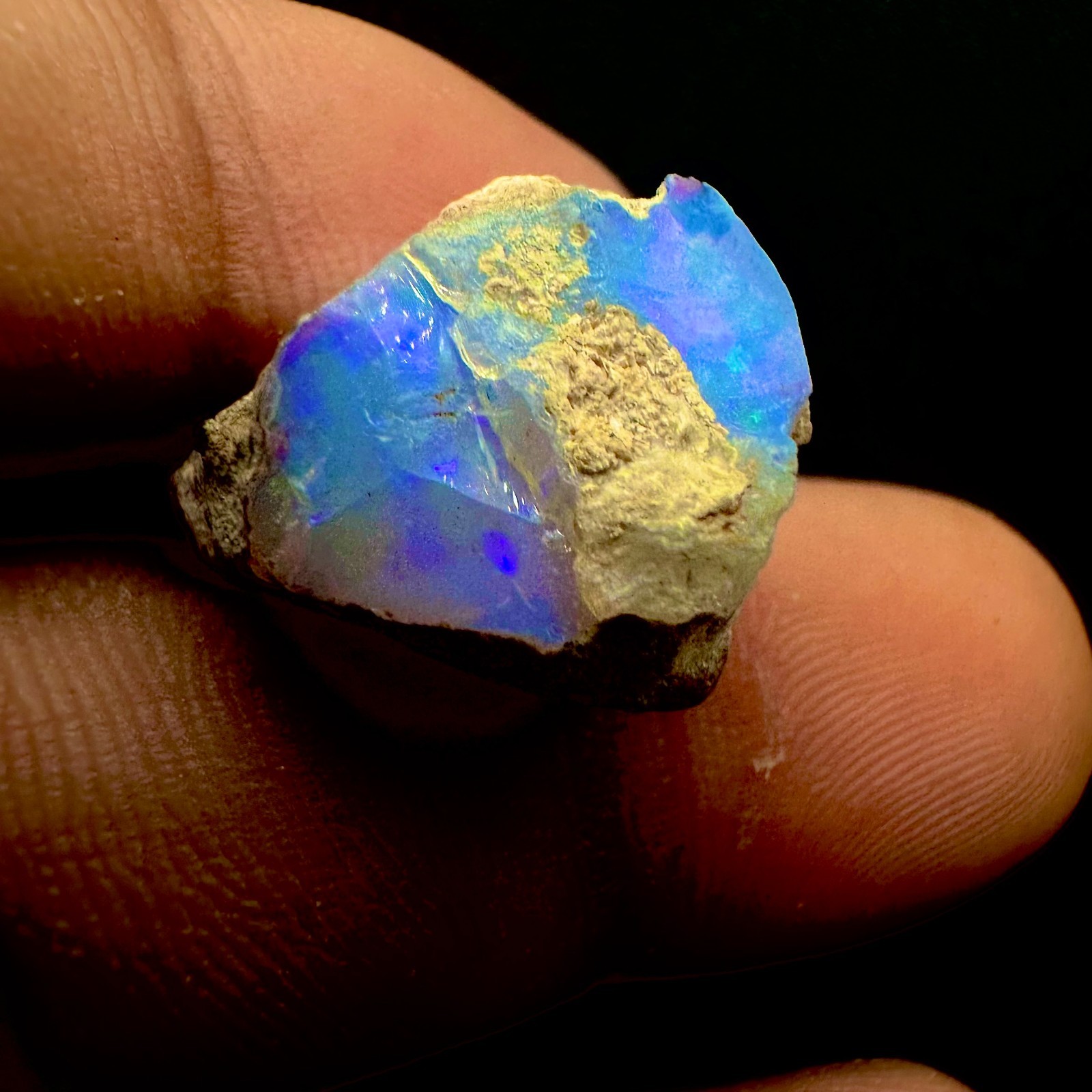 13 CTS Natural Ethiopian Opal Rough, Crystal Raw Welo Fire Opal Rough Gemstone