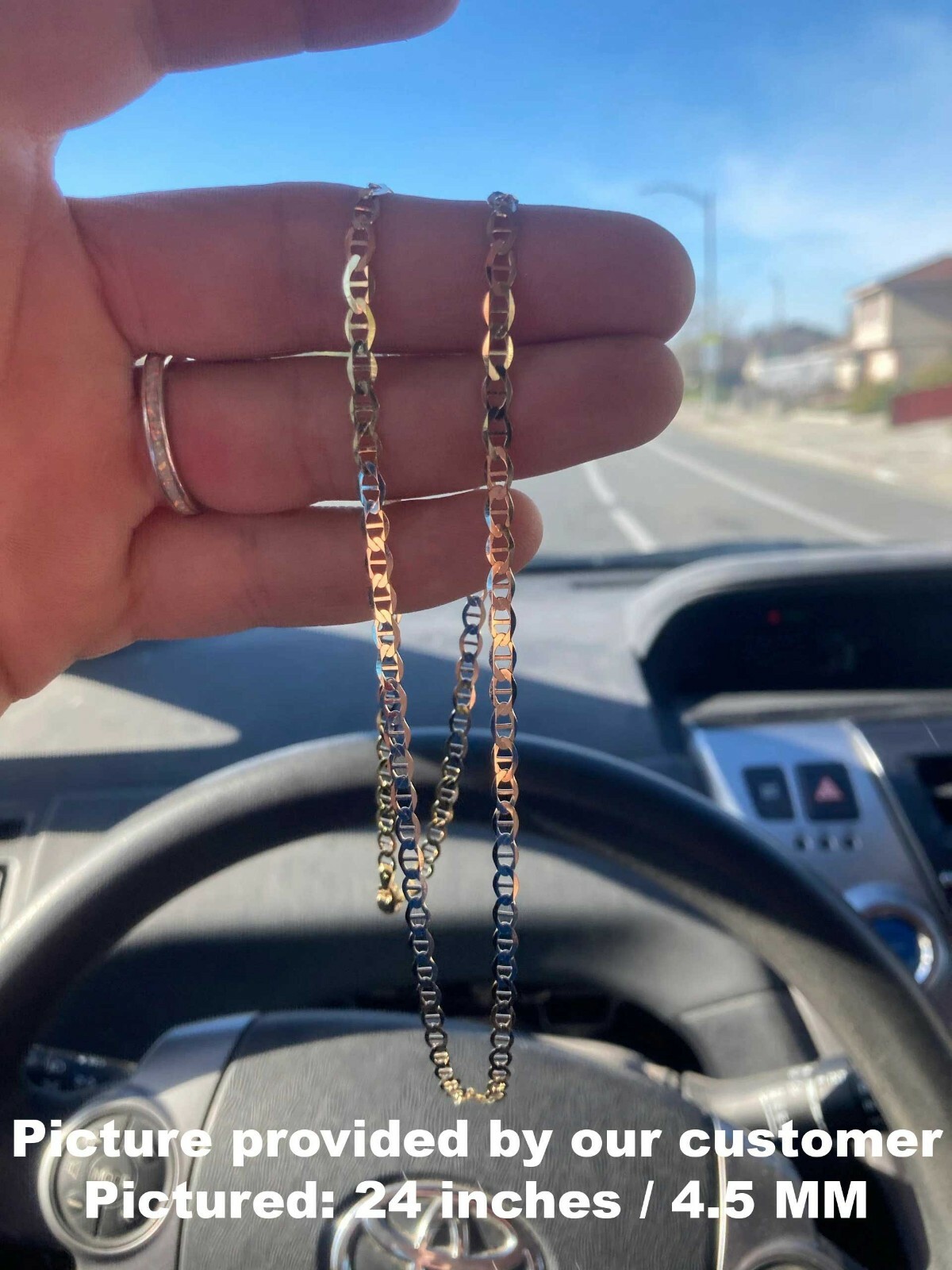 Solid 10K Yellow Gold Mariner Link Chain Necklace, 16″ To 30″, 1.2MM To 5.5MM