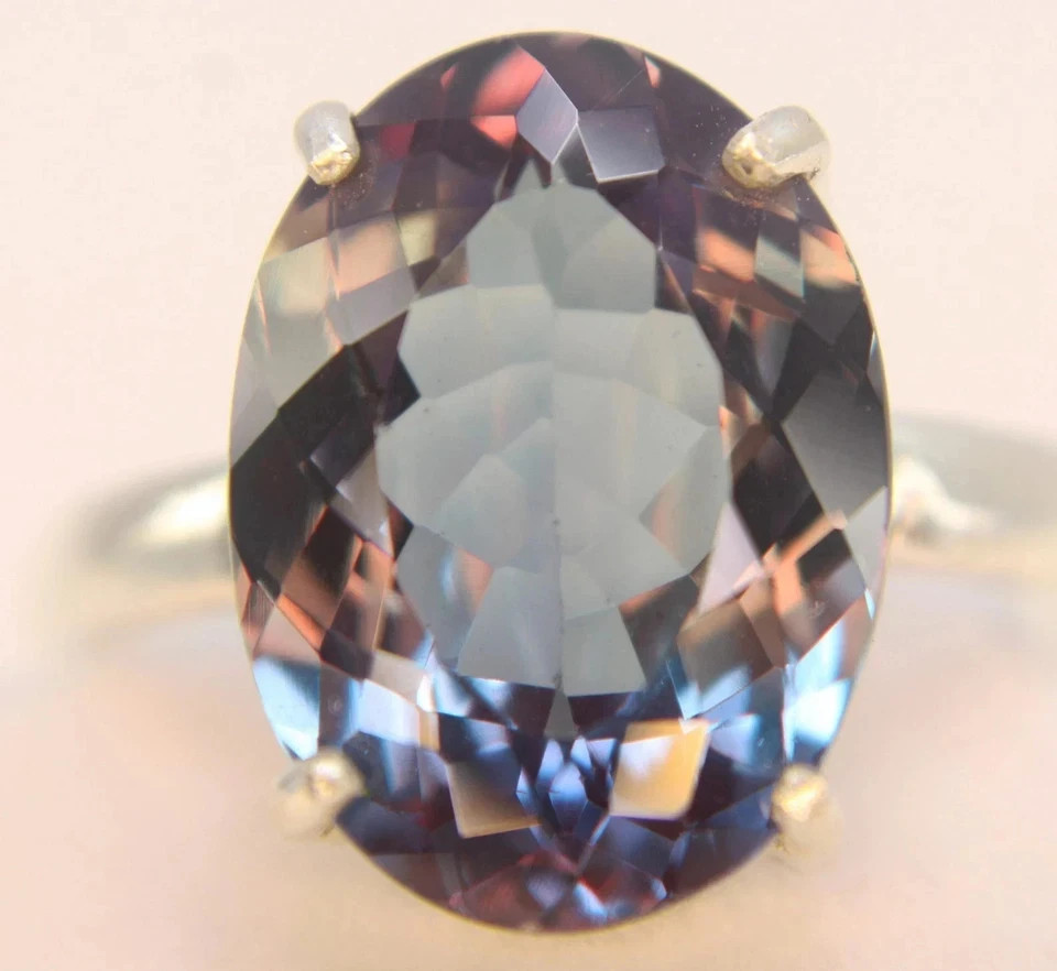 10.10 Carat Color Change Natural Alexandrite Ring 925 Sterling Silver Best Gift