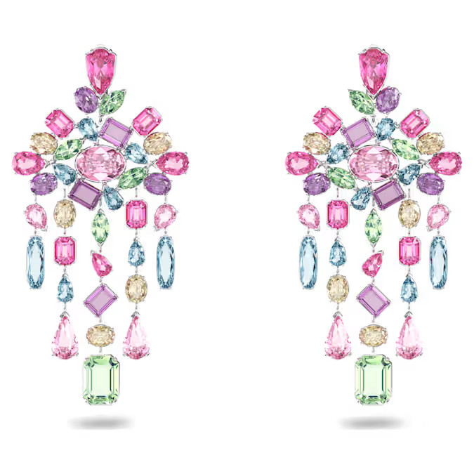 Swarovski Gema drop earrings Mixed cut