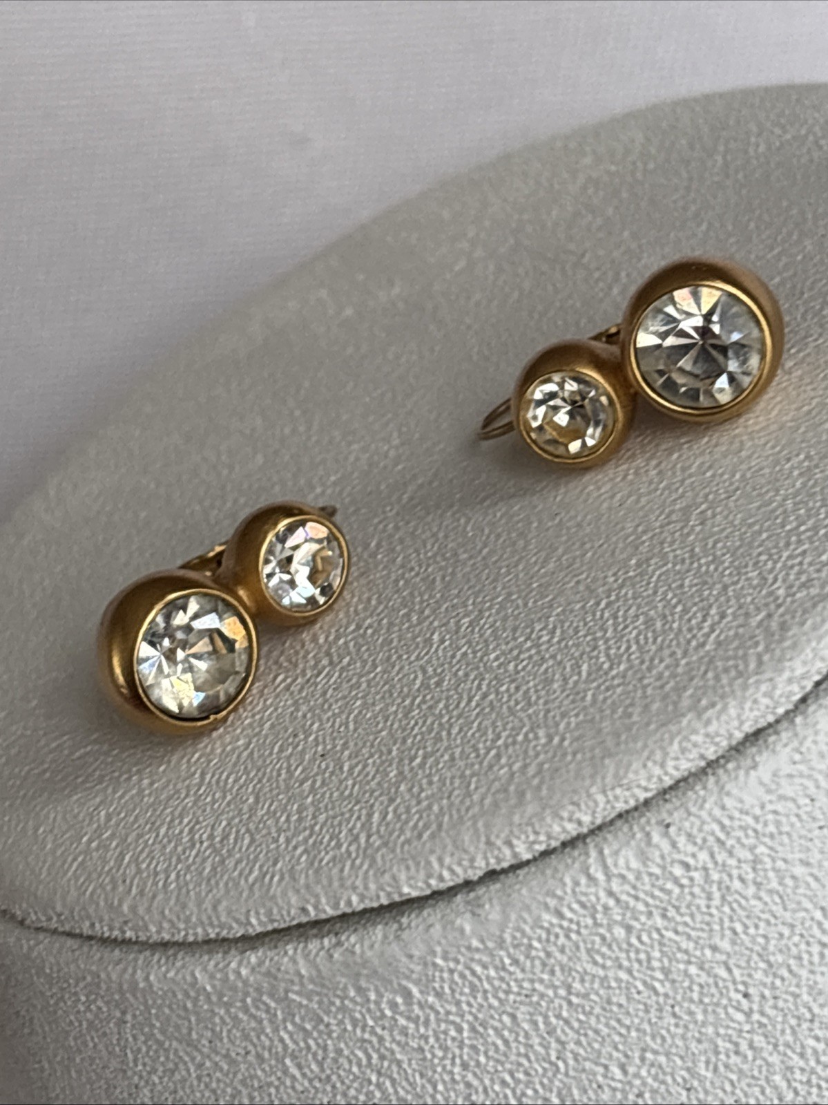 Park Lane Roma Necklace Long Satin Brushed Gold Tone & Anne Klein Earrings